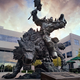 A photo of the wolf-riding orc statue outside Blizzard HQ in Irvine, California.